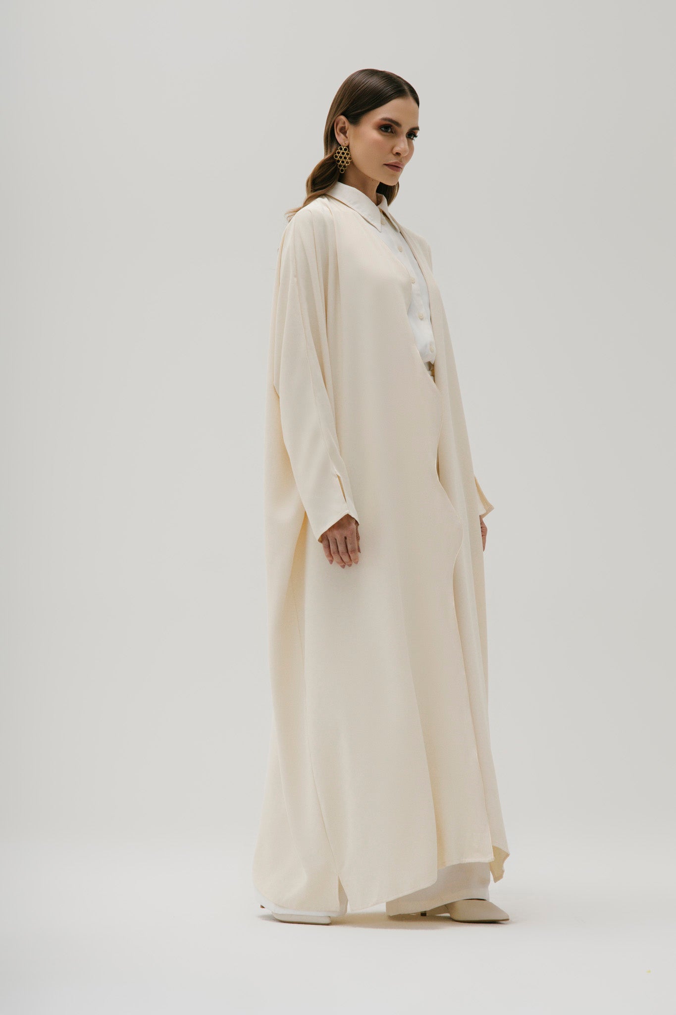 The Wave Abaya In Cream